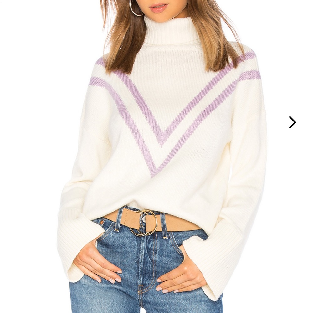 NWT LOVERS + FRIENDS Caroline Turtleneck Sweater - Picture 2 of 4